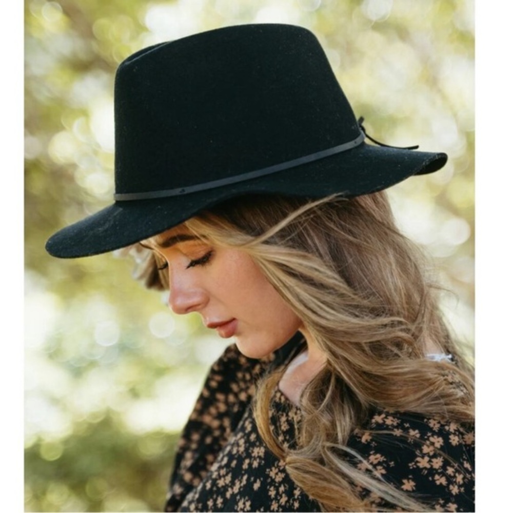 Brixton Stylish Black Fedora Hat